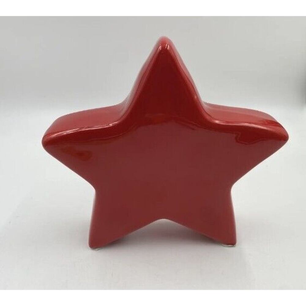 Rae Dunn 4th Of July Patriotic Brave Star Table Decor Red 9.5" Tall BRAND NEW - Picture 2 of 2